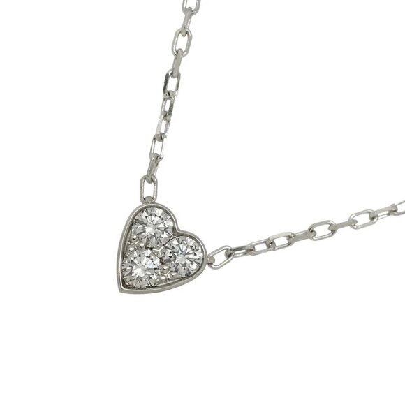 Cartier Mini Heart of Diamond Necklace 18K White Gold 750 90286517 - Picture 1 of 7